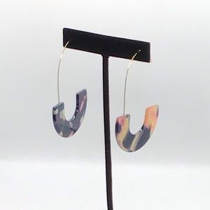 Blue Marble Acrylic Earrings **FREE WITH PURCHASE**